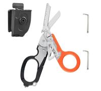 Raptor Response Ciseaux d'urgence, ciseaux de sauvetage, avec 6 pratiques, multifonction, pince ciseaux pliable avec étui, pince tactique pliante pour extérieur, camping, outils de sauvetage (orange)