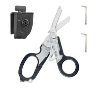 Raptor Response Ciseaux d'urgence, ciseaux de traumatisme, multifonctions, avec 6 fonctions pratiques, pince ciseaux pliable avec étui, pince pliante tactique pour l'extérieur, le camping, les outils