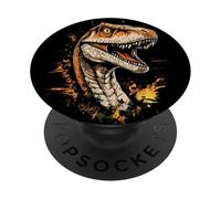 Raptor Velociraptor Dinosaure J'aime Les Dinos Raptors PopSockets PopGrip Adhésif