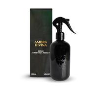 RAPTUS Ambra Divina Spray Environnement et Tissus 300 ml - Parfum chaud à l'ambre - Déodorant pour tissus et maison - Flacon noir élégant