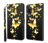 Rapuled Coque pour Samsung Galaxy A70/A70S, Housse Premium en Cuir Samsung A70/A70S, Magnetique Flip Case Portefeuille PU Cuir à Rabat Housse Étui de Protection avec Porte Cartes (Papillon 4)