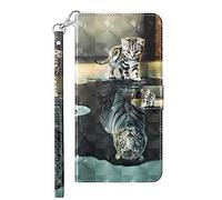 Rapuled Coque pour Samsung Galaxy Note 10 Plus, Housse Premium en Cuir Samsung Note 10 Plus, Magnetique Flip Case Portefeuille PU Cuir à Rabat Housse Étui de Protection avec Porte Cartes (Chat 1)