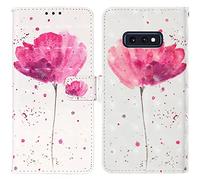 Rapuled Coque pour Samsung Galaxy S10e, Housse en Cuir Samsung S10e, Magnétique à Clapet Anti-Choc Flip Case Portefeuille PU Cuir à Rabat Housse Étui de Protection avec Porte Cartes (Fleur 1)