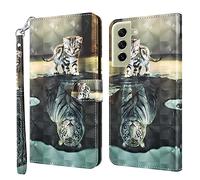 Rapuled Coque pour Samsung Galaxy S22 Plus, Housse Premium en Cuir Samsung S22 Plus, Magnetique Flip Case Portefeuille PU Cuir à Rabat Housse Étui de Protection avec Porte Cartes (Chat 1)