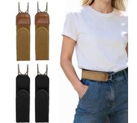 Raqqvy Ceinture élastique à Crochet Métallique,Ceinture élastique Tactique à Crochet Métallique,Ceintures Extensible Invisible Unisexe Sans Boucle,Confortable Et Ajustable,Ceinture Sans Boucle (4Mix)