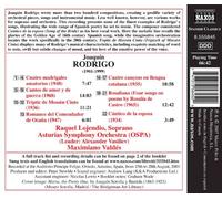 Raquel Lojendio - Rodrigo : Musique pour orchestre, Vol. 10 : Mélodies et madrigaux