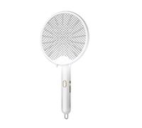 Raquette à mouches rechargeable : tue-mouches électrique pliable avec grille de 3000 volts, design portable, garantit une élimination rapide | Dispositif de lutte antiparasitaire pratique pour Via