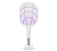 Raquette Anti Moustique,InnovTec Tapette à Moustiques Électrique Deux-en-un Rechargeable par USB et Lampe à Mouche Automatique pour Piéger et Tuer les Moustiques
