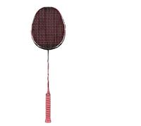 Raquette Badminton Raquette de Badminton Durable en Fibre Carbone for Hommes et Femmes, contrôle Balle Professionnel, Raquette Simple Ultra légère, 10U, 50 g(10U Red All Carbon)
