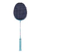 Raquette Badminton Raquette de Badminton Durable en Fibre Carbone for Hommes et Femmes, contrôle Balle Professionnel, Raquette Simple Ultra légère, 10U, 50 g(10U Blue All Carbon)