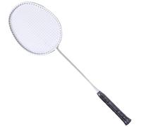 Raquette Badminton Raquette de Badminton légère entièrement en Fibre Carbone for étudiants, Hommes et Femmes(Pearl White Single S)