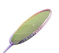 Raquette Badminton Raquettes de Badminton offensives en Fibre Carbone 8U 62-65G, cordées 22-35 LB, Sports Raquette for Adultes(Pink)