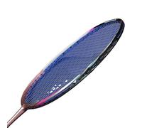 Raquette Badminton Raquettes de Badminton offensives en Fibre Carbone 8U 62-65G, cordées 22-35 LB, Sports Raquette for Adultes(Red)