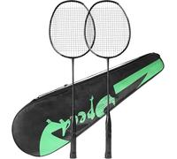 Raquette de badminton en alliage de fer, entraînement, activité physique, équipement de sport, léger, stable, durable, pour débutants et professionnels, bleu, vert, blanc, noir, rose, une raquette