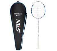 Raquette de badminton en carbone + housse NILS NR406 Bleu 67 cm