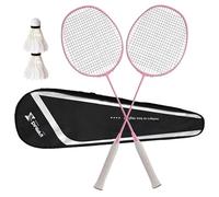 Raquette de badminton en fibre de carbone composite 4U ultra légère et durable, avec poignée antidérapante G5, y compris 2 badmintons et 1 sac, conçue pour les débutants pour commencer à s'entraîner