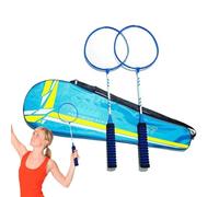 Raquette de Badminton,Ensemble de Remplacement de Badminton avec Raquettes légères et Robustes - Équipement de avec Cordes élastiques pour la Plage, Jeu Familial en Plein air dans Le Jardin
