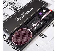 Raquette De Badminton Professionnelle Bbq2.0 avec Sac De Cordage Gratuit, 100% Fibre De Carbone Super Légère, 1pcs Pink Boxed