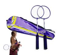 Raquette de badminton professionnelle légère pour 2 joueurs | Équipement de badminton avec cordes élastiques pour la plage, le jardin, les jeux familiaux