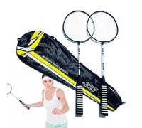 Raquette de badminton professionnelle pour 2 joueurs - Équipement de badminton avec cordes élastiques pour plage, jardin, jeu familial en plein air