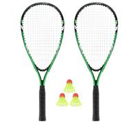 Raquette de badminton + volant + couverture NILS NRS001 Crossminton (x4) Vert 58,9cm