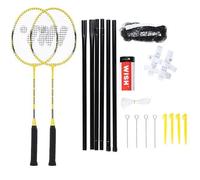 Nils Kit de Badminton avec 2 Raquettes, Filet de Badminton et 3 Volants et Sac de Transport