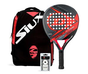 Raquette de Padel Pack Dunlop Impact Xtreme Red Siux Mini