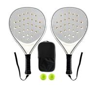 Raquette de padel - Raquette de tennis en fibre de carbone/mousse | Noyau en mousse durable avec trous de circulation d'air optimisés pour les enfants, les juniors, les sports, l'entraînement, les