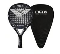 Raquette de padel tennis NOX 2025, fibre de carbone 3K, mousse EVA, modèle professionnel haut de gamme, idéal pour les amateurs de sports, cadeau de festival parfait noir,rouge,rose,3D noirFibre de ca