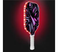 Raquette de pickleball à LED, raquette de pickleball à LED | Raquette légère en fibre de verre | Poignée confortable Fournitures d'extérieur avec noyau en abeille pour prince