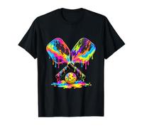 Raquette de Pickleball colorée Qui coule T-Shirt Graphique avec Valeur