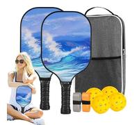 Raquette de pickleball - Set de Pickleball - Kit de beachball - Sac pour l'intérieur et l'extérieur - Pour les débutants et les joueurs professionnels - Avec un design ergonomique et léger