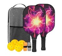 Raquette de pickleball - Set de Pickleball - Kit de beachball - Sac pour l'intérieur et l'extérieur - Pour les débutants et les joueurs professionnels - Avec un design ergonomique et léger