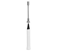 Raquette de Raquette de Badminton Cheotime, Racket d'entraînement à Badminton Portable Ajustable avec Sens de Frappe pour la Forme Physique (Blanc)
