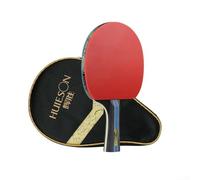 Raquette de tennis de table professionnelle avec double face en caoutchouc à picots pour adolescents et débutants, prise en main confortable (poignée courte)