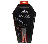 Raquette de Tennis de Table STIGA Carbon Advance Cybershape. Bois 5+2 Plis avec 5 Couches de Bois et 2 Couches de Fibre de Carbone, Sweet Spot Grand et optimisé, revêtement Star Advance