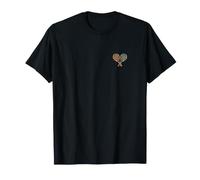 Raquette de Tennis en Forme de cœur pour Amateur de Sport Minimaliste T-Shirt