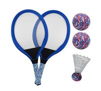 Raquette de tennis et de badminton | Outdoor Sport Kids Raquette de tennis, 1 paire de balles éducatives, jeu de sport avec shuttlecock pour la maternelle, Park Beach