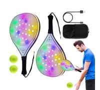 Raquette de tennis pour adulte - Raquette de tennis lumineuse et légère | Accessoires de sport avec 2 balles pour adultes et juniors, entraînement quotidien, sports de plein air, voyage