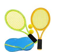 Raquette de Tennis pour Enfants avec Sac 2 Raquettes en Plastique avec 2 balles en Mousse Raquette de Tennis Ensemble Cadeau pour Enfants en Plein air et intérieur Sport intérieur extérieur