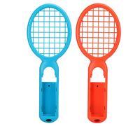 Raquette de tennis pour NS Switch, 1 paire de contrôleur de détection de mouvement avec poignée de raquette de tennis pour contrôleur Switch, pour jeu de tennis ACE - rouge et