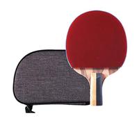 Raquette de Tennis Table Professionnelle Single Shot avec Housse(Red and Black,Straight Shot)