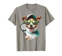 Raquette de tennis vintage rétro pour chien T-Shirt