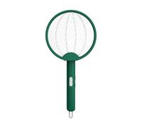 Raquette Electrique Insecte Tue Mouche - Raquette tapette à Mouche | Lampe Anti-Mouche Rechargeable Pliable 2 en 1 de Chasse-Mouche avec Filet Protection 3 Couches, Anti-Insecte Haute (Vert)