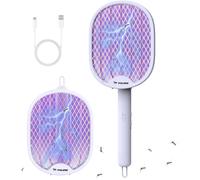 Raquette Electrique Insectes 4000V Via Usb, Raquette Moustique Electrique Repliable, Tuer Mouches Et Insectes Volants Complète 360°, Anti Moustique Pour Intérieur & Extérieur