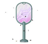 Raquette Electrique Insectes Tapetteà Mouche électrique,Rechargeable par USB,Double Grille De Protection,tapette à Mouches Rechargeable avec Base De Chargement (A)