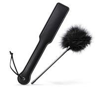 Raquette En Cuir Adulte BDSM Set Couples Fouet et Cravache pour Adultes Kits de Bondage Cravache d'Équitation Accessoires de Bondage Durables Faux PU Cuir Cadeau de Saint-Valentin pour lui ou elle