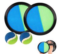 Raquette Scratch 4 éLéments Raquette de Plage Exercice Physique Enfants Lancer Catch Ball Jouet, Adapté à L'Interaction Parent-Enfant, Aux Rassemblements et Aux Activités de Repos, Etc
