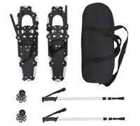 Raquettes à neige avec bâtons de randonnée - vidaXL - Argent et Noir - 78,5x22 cm - Réglable en longueur