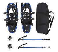 Vidaxl Raquettes À Neige 3 En 1 Avec Bâtons De Randonnée Bleu